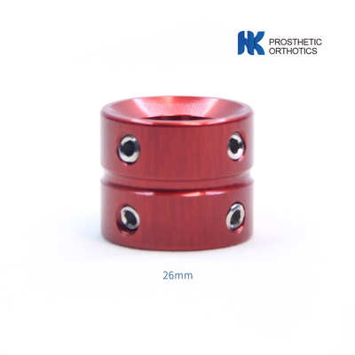 Adaptador de doble cabeza de aluminio para prótesis pediátricas longitud 26 mm