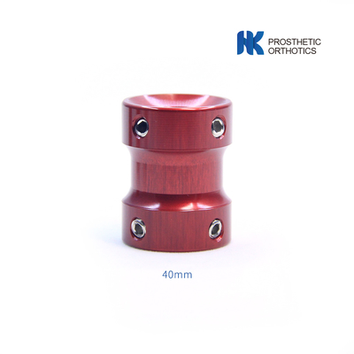 Receptor de doble cabeza de aluminio para prótesis pediátricas longitud 40 mm