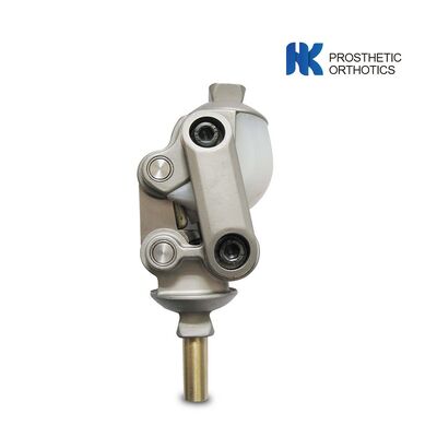 Cuatro barras de acero inoxidable articulación de rodilla protética, articulación de rodilla autobloqueable.